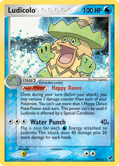 Ludicolo z edície Deoxys, karta č.19