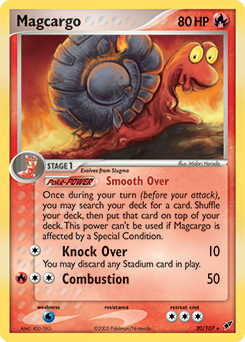Magcargo z edície Deoxys, karta č.20