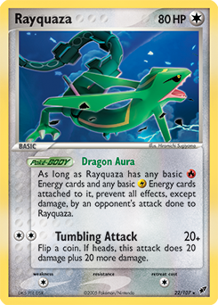 Rayquaza z edície Deoxys, karta č.22