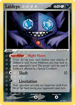 Sableye z edície Deoxys, karta č.23