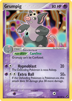 Grumpig z edície Deoxys, karta č.32