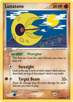 Lunatone z edície Deoxys, karta č.36