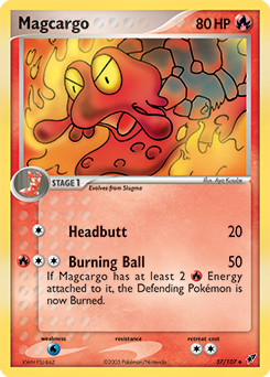 Magcargo z edície Deoxys, karta č.37