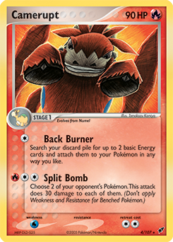 Camerupt z edície Deoxys, karta č.4