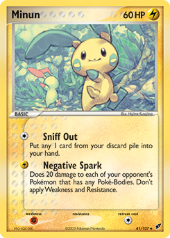 Minun z edície Deoxys, karta č.41