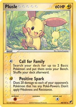 Plusle z edície Deoxys, karta č.44