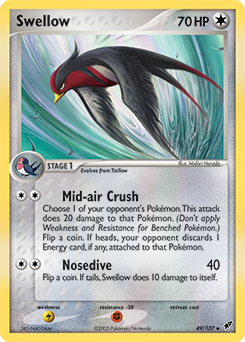 Swellow z edície Deoxys, karta č.49