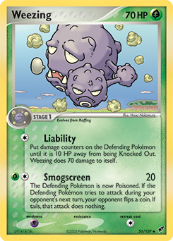 Weezing z edície Deoxys, karta č.51