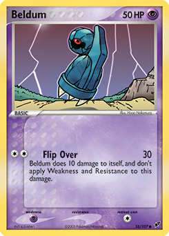 Beldum z edície Deoxys, karta č.55