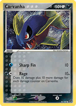 Carvanha z edície Deoxys, karta č.56