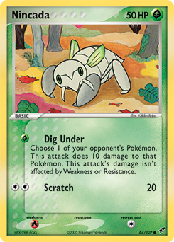Nincada z edície Deoxys, karta č.67
