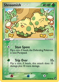 Shroomish z edície Deoxys, karta č.72