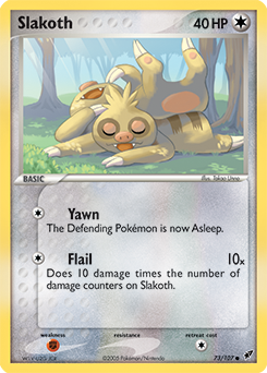 Slakoth z edície Deoxys, karta č.73