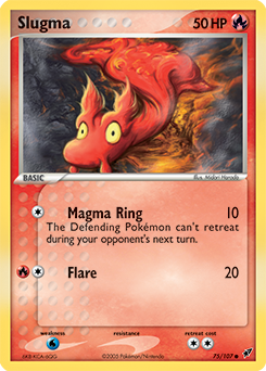 Slugma z edície Deoxys, karta č.75
