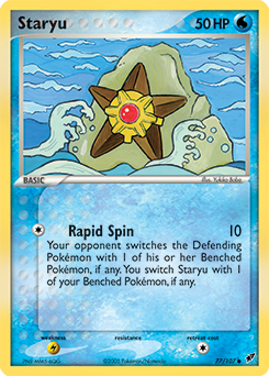 Staryu z edície Deoxys, karta č.77