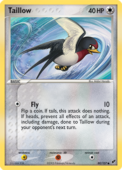 Taillow z edície Deoxys, karta č.80
