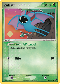 Zubat z edície Deoxys, karta č.83