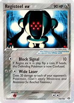 Registeel ex z edície Emerald, karta č.100