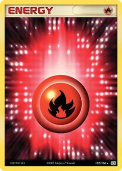 Fire Energy z edície Emerald, karta č.102