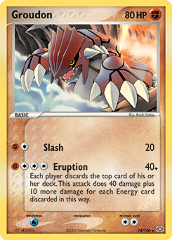 Groudon z edície Emerald, karta č.14