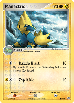 Manectric z edície Emerald, karta č.16