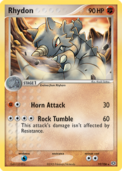 Rhydon z edície Emerald, karta č.19