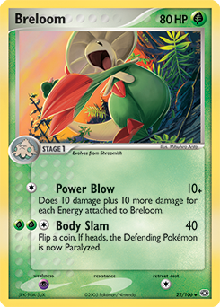 Breloom z edície Emerald, karta č.22