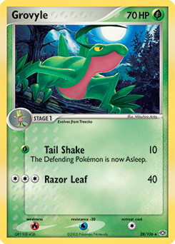 Grovyle z edície Emerald, karta č.28