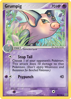Grumpig z edície Emerald, karta č.30