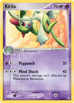 Kirlia z edície Emerald, karta č.33
