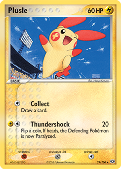 Plusle z edície Emerald, karta č.39