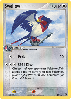 Swellow z edície Emerald, karta č.41