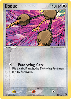 Doduo z edície Emerald, karta č.45