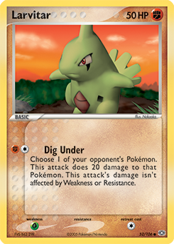 Larvitar z edície Emerald, karta č.52