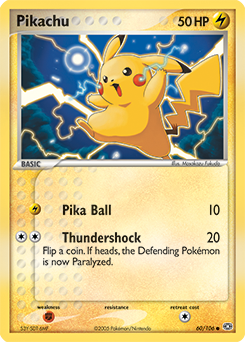 Pikachu z edície Emerald, karta č.60
