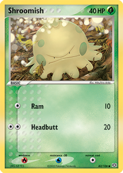 Shroomish z edície Emerald, karta č.63