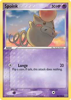 Spoink z edície Emerald, karta č.66