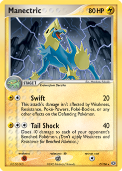 Manectric z edície Emerald, karta č.7