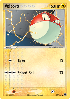 Voltorb z edície Emerald, karta č.71