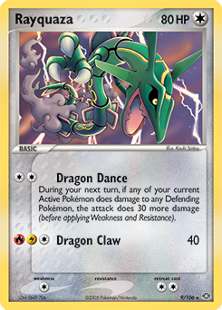 Rayquaza z edície Emerald, karta č.9
