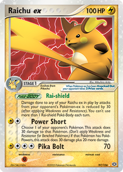 Raichu ex z edície Emerald, karta č.97