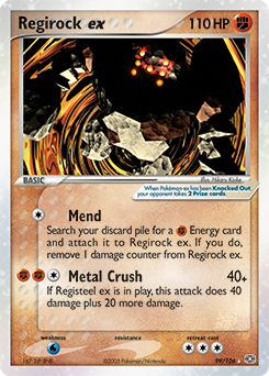 Regirock ex z edície Emerald, karta č.99
