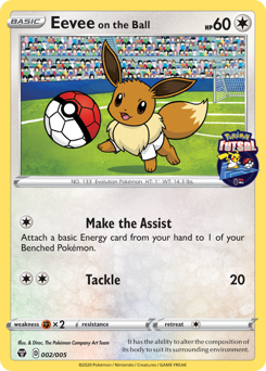 Eevee on the Ball z edície Pokémon Futsal Collection, karta č.2
