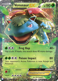 Venusaur-EX z edície Generations, karta č.1