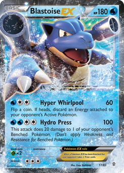 Blastoise-EX z edície Generations, karta č.17