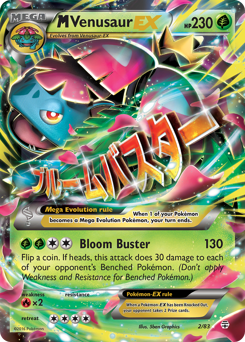 M Venusaur-EX z edície Generations, karta č.2