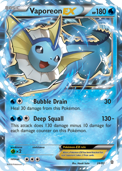 Vaporeon-EX z edície Generations, karta č.24