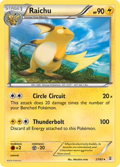 Raichu z edície Generations, karta č.27