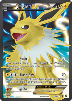 Jolteon-EX z edície Generations, karta č.28a