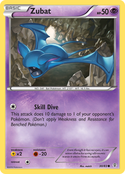 Zubat z edície Generations, karta č.30